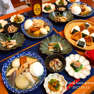 おでんは11種類で具沢山! この日は他のものを作る予定でいたけれど、スーパーでふと思い立っておでんに変更しちゃいました。