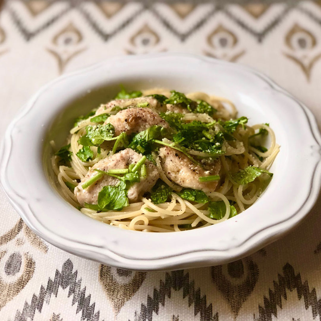 鶏肉の柚子胡椒パスタ ねぎ風味 みんなの暮らし日記online